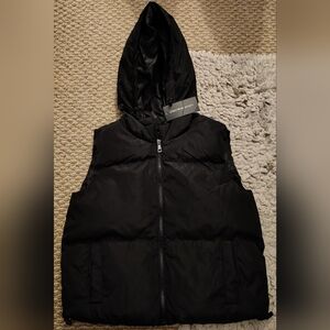 Streetwear Society Women Black Hooded Puffer Vest